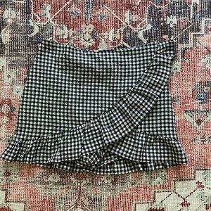 Navy Gingham Skort